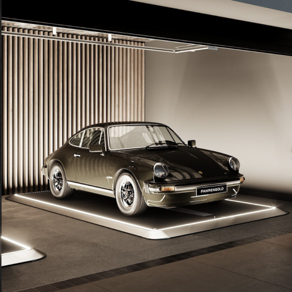 Classic Porsche on a Showpad Pro with LED-lights